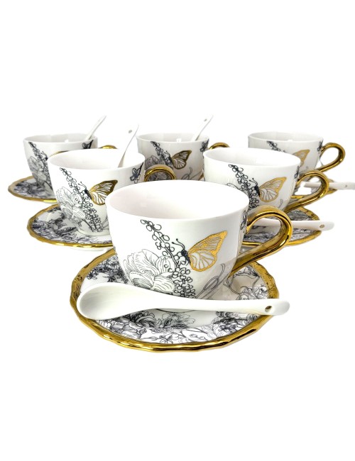 Zestaw 6 filiżanek - Butterfly