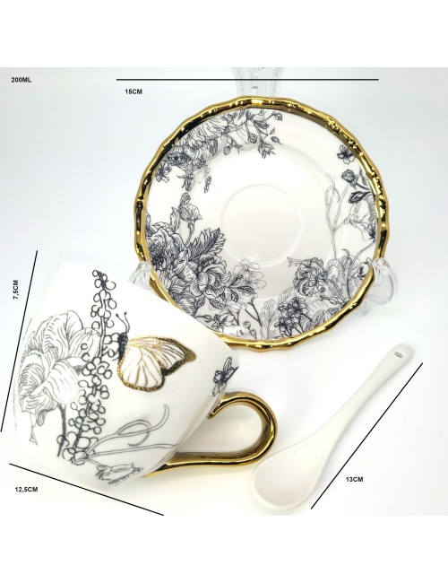 Zestaw 6 filiżanek - Butterfly