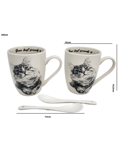 Zestaw kubków - Kot syberyjski