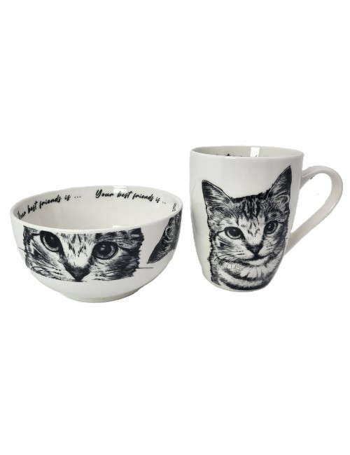 Kubek z miseczką - Kot...