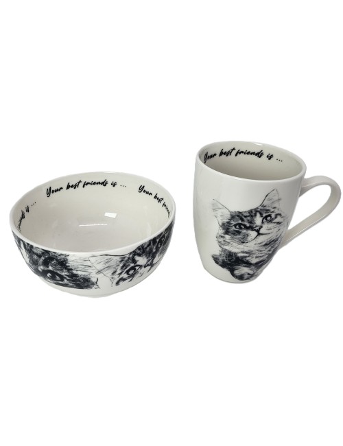 Kubek z miseczką - Kot sokoke
