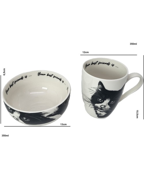 Kubek z miseczką - Kot...