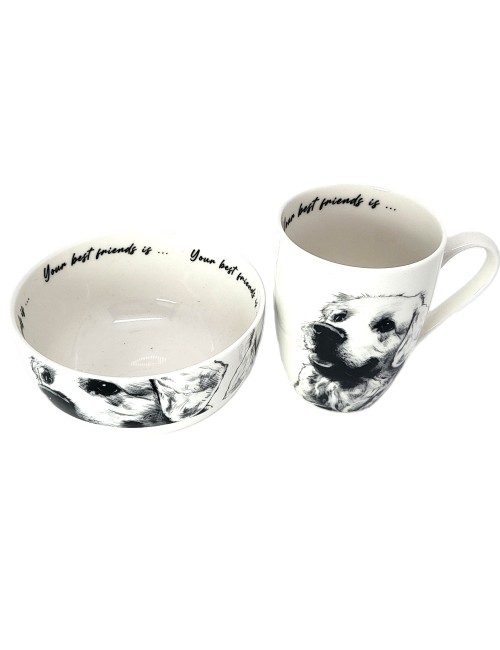 Kubek z miseczką - Labrador