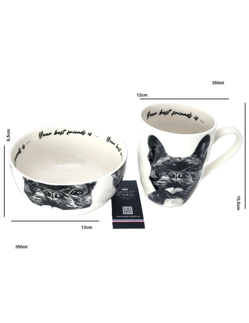 Kubek z miseczką - Buldog...