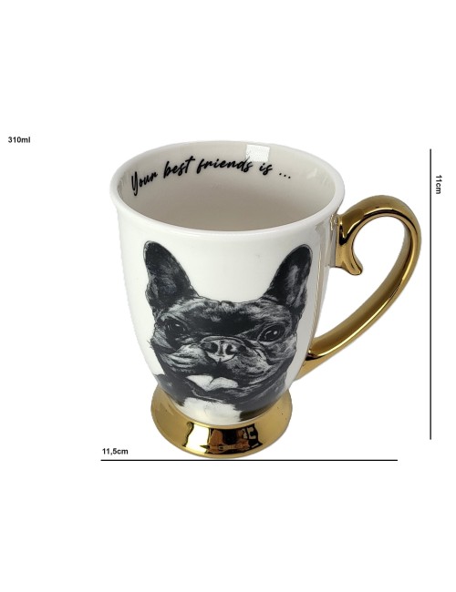 Złocony kubek - Buldog...
