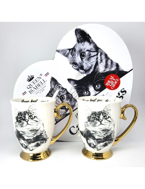 Zestaw złoconych kubków -...