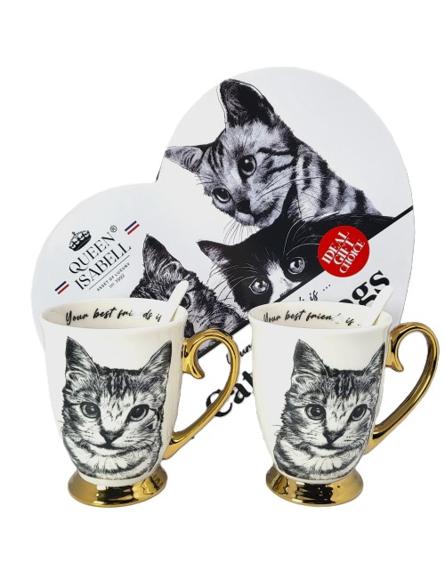 Zestaw złoconych kubków -...