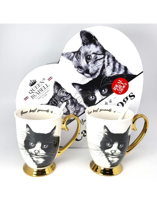 Zestaw złoconych kubków -...