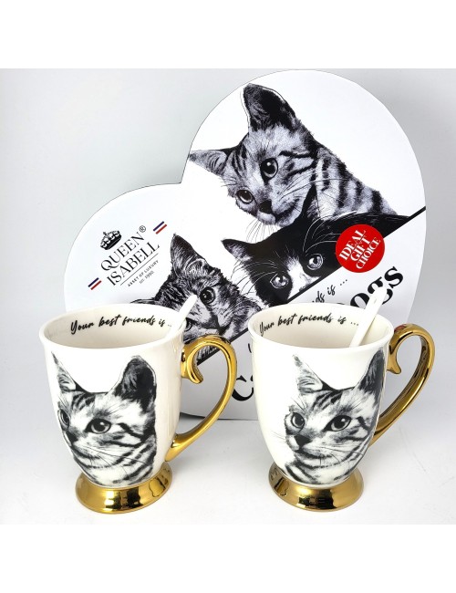 Zestaw złoconych kubków -...