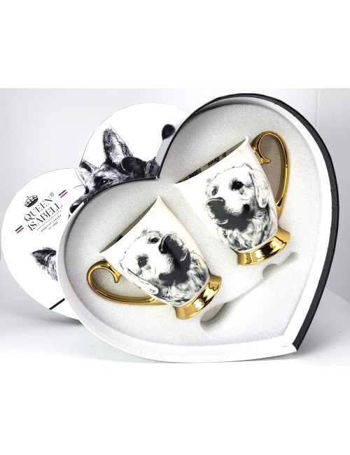 Zestaw złoconych kubków -...