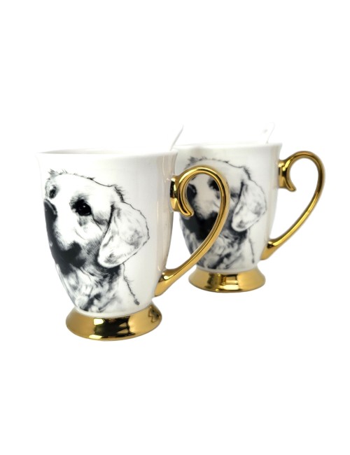 Zestaw złoconych kubków -...